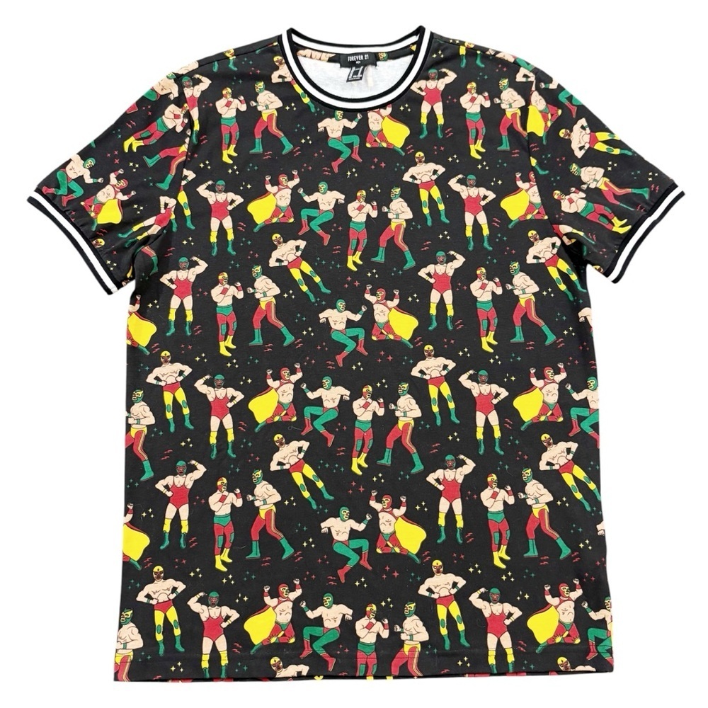 NWT F21 Men Luchador Ringer Tee